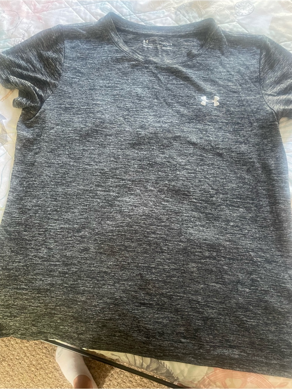 Under Armour Women's Heathered Charcoal Short-Sleeve Performance Tee